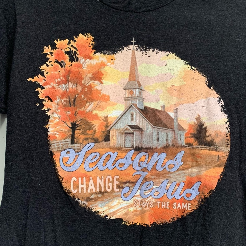 Lif Apparel “Seasons Change Jesus Stays The Same” Graphic Tee - Picture 3 of 5